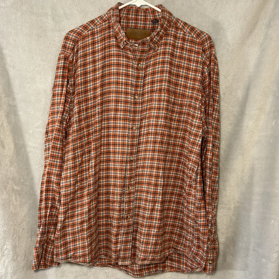 ClearWater Outfitters 衬衫法兰绒格子男式大号 100% 棉 — 第 2/4 张图片