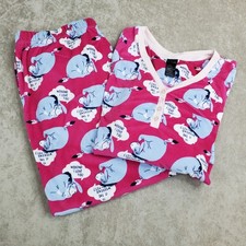 Disney Eeyore Womens Pajama Set XL 16-18 Weekend I Love You