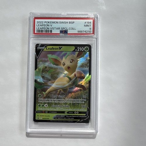 Leafeon V graded PSA 9 for sale on eBay