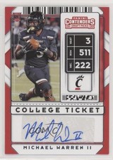 2020 Panini Contenders Draft Picks College Ticket Michael Warren II Auto 0e3p