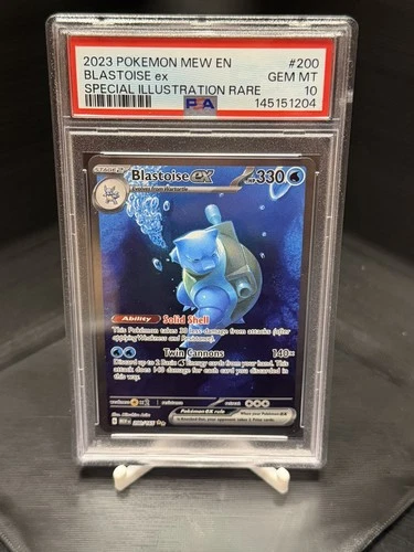 Blastoise ex 200/165 Sv: Scarlet & Violet 151 Holo PSA 10