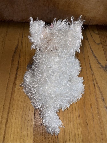 NWT Webkinz White Terrier Dog With Bow Plush Stuffed Animal With Code - Bild 3 von 6