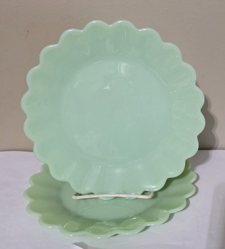 The Pioneer Woman Jadeit 2 Salat Dessert Teller überbacken 8,25" schweres Glas EUC - Bild 1 von 3