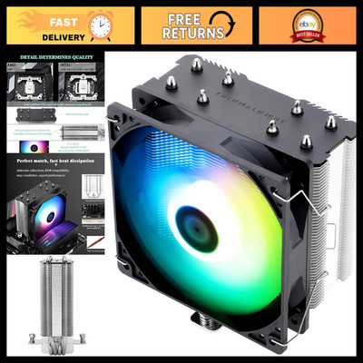High-Performance CPU Air Cooler, 4 Heat Pipes, ARGB, Quiet PWM Fan, AMD/Intel Co