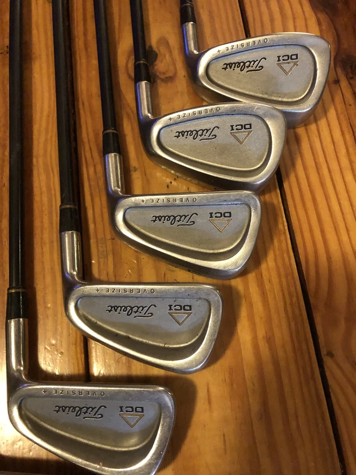 Juego de hierros de gran tamaño Titleist DCI 3-9 Tri-spec varilla regular de grafito. 12pk Pro v 1 Foto 3 de 4