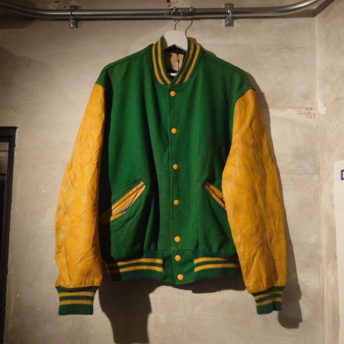 DeLONG Wool Stadium Jacket L Size USA Made 3519 - Picture 2 of 8
