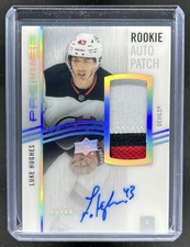 2023-24 Upper Deck Premier Luke Hughes Acetate Rookie Patch Auto RC #/99 Devils