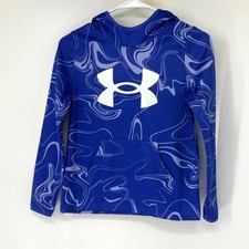 Under armour boys hoodie size medium Loose Blue Hood Pullover Sweatshirt