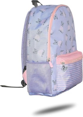 Super Cute Lilac FRENCH PUP Puppy Dog Child Backpack School K Girl Kid Travel