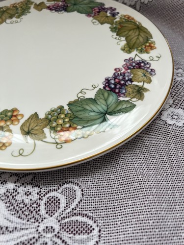 ROYAL WORCESTER VINE HARVEST 11" GATEAU CAKE PLATE UNUSED EXCELLENT - Picture 5 of 8