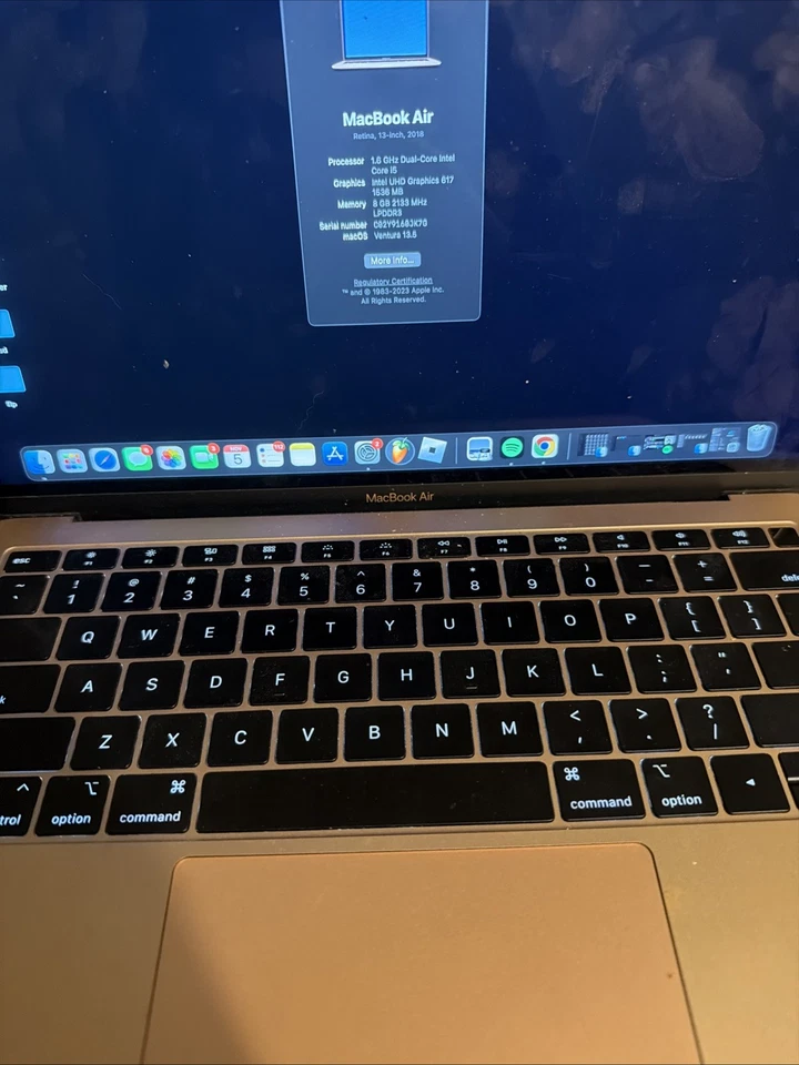 Apple MacBook Air 2018 13,3 дюйма i5 1,6 ГГц, 8 ГБ RAM, 256 ГБ SSD, розовое золото - Изображение 3 из 4