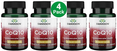 4 Pack CoQ10 Coenzyme 30mg 240 Capsules (4x60) Heart & Cardiovascular Health