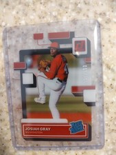 2022 Panini Chronicles /100 Red Clearly Donruss #60 Josiah Gray RC - Nationals