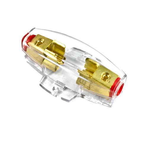 Vergoldete Inline AGU 4 oder 8 Gauge Input/Output Sicherungshalter mit 120 Amp Sicherungen - Bild 2 von 7
