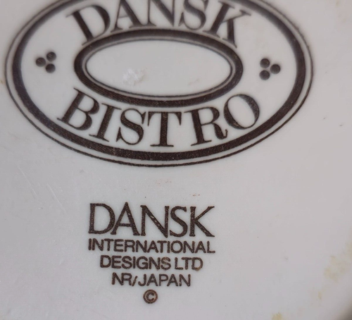 Dansk Christianshavn Blue Five Flat Cups 2-3/4" and Three Saucers Portugal/Japan - Picture 9 of 10