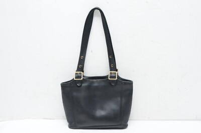 Vintage Coach Black Legacy Shopper Bag Tote Purse 9086 BROKEN
