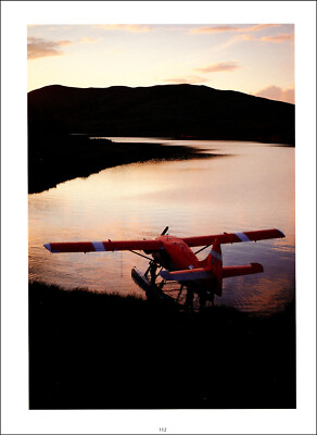 1988 Vintage Print Otter Plane Airboat Iliamna Lake Clark Air Service Alaska