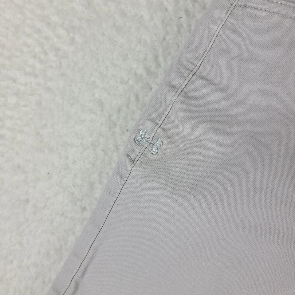 Pantalones Cortos Under Armour Para Hombre 38 Gris Claro Ajustados 9" Entrepierna Informal Rendimiento Chino Foto 3 de 4