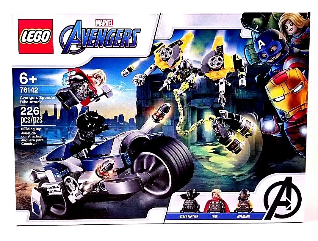 Lego Marvel 76142 Avengers Speeder Bike Attack Set New Factory Sealed