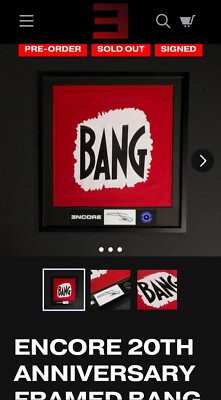 SOLDOUT SIGNED Eminem Encore 20th Anniversary Framed Bang