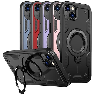 #ad Hot For Apple iPhone 16e 2025 Hybrid Large Twisting Magnetic Ring Stand Case $8.27