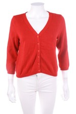 Maas Strickjacke Cardigan Cropped D 40 himbeer-rot