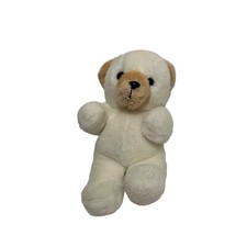 Teddy Bear Plush Cream with Tan Ears and Face Nose 8" Stuffed Animal Toy