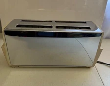 Vintage 1970's Proctor Silex Chrome 4 Slice Toaster Model T538W Type T5 Works