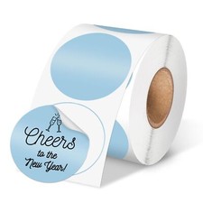 2 Color Circle Thermal Labels, Self-Adhesive Round Direct Sticker Labels, Ci...