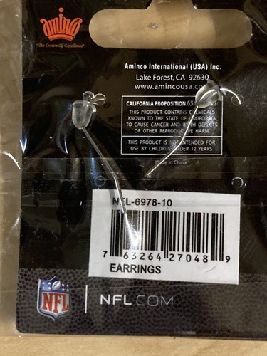 New England Patriots Earrings Logo Charm NFL Football Licensed Fashion Jewelry - Picture 4 of 12