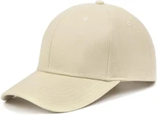 Zylioo XXL High Crown Baseball Cap,Oversized X-Large-XX-Large, Beige 