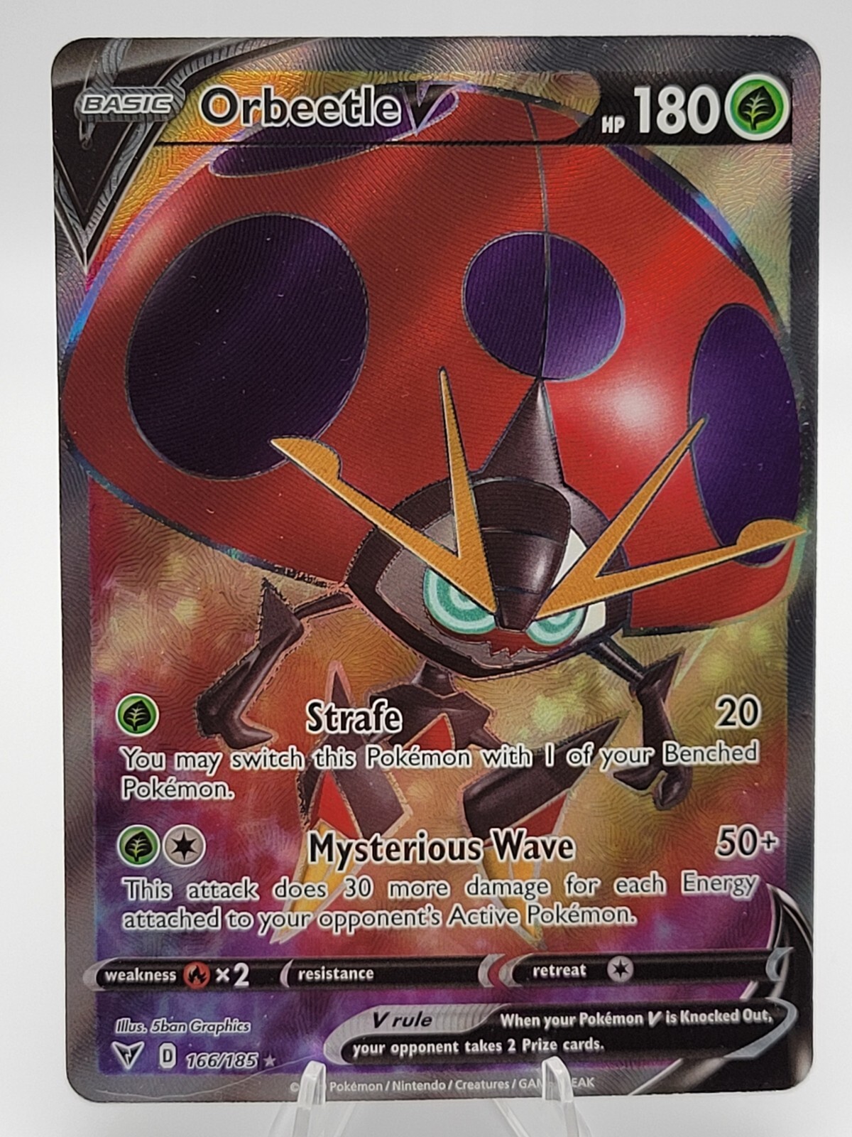 Orbeetle V 166/185 Pokemon Vivid Voltage Holo Rare 