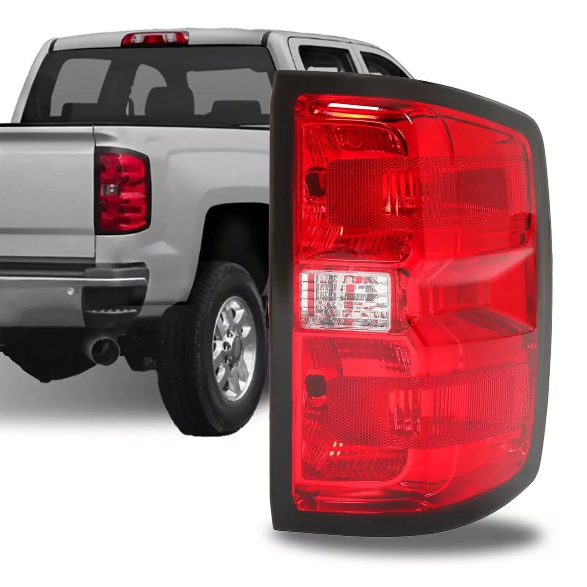 Fits 14-19 Silverado 1500 2500 3500 LED Tail Lights Clear Lens – Ikon Motorsports