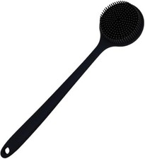 Soft Silicone Back Scrubber Shower Body Brush with Long Handle for Men Women