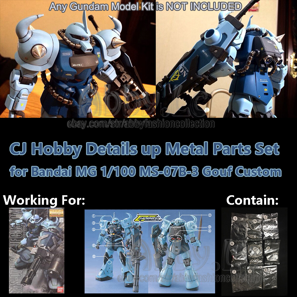 for MG 1/100 Gouf Custom Model CJ Hobby Metal Details Add-on Parts Set MS-07B-3