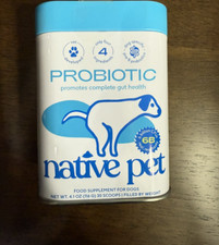 Native Pet Probiotics for Dogs 30 Scoops BB Date 6/26 NEW