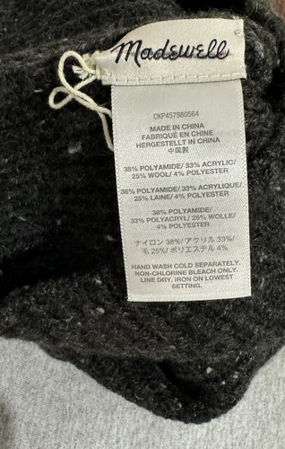 Nordstrom MADSWELL Knit Wool Blend Balaclava Dark Gray NWOT $48 - Picture 5 of 5