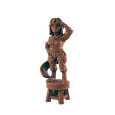 Gnomish Female Aviator - Bolts and Brimstone - Minis - EC3D - Cyber Punk - SciFi