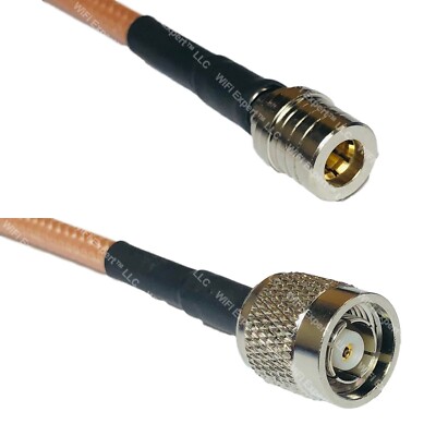 RG400 QMA MALE to RP-TNC MALE RF Cable FAST-SHIP LOT