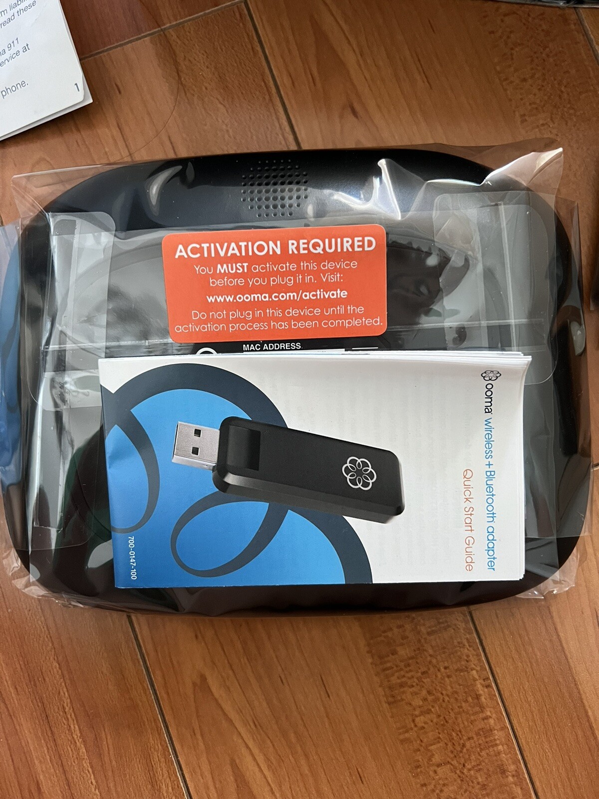 Ooma VoIP Telo HD2 Handset & Wireless + Bluetooth Adapter Home Phone Service