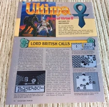 Ultima Runes II Nintendo Gameboy Print Ad Poster 8.5x11 Art (Frame Not Included)