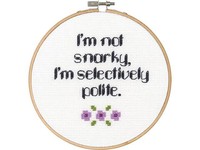 Dimensions Cross Stitch Kit Say It Not Snarky on sale Dimensions Cross Stitch Kit Say It Not Snarky on sale