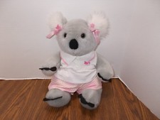 Build A Bear Plush Kuddly Koala Bear Grey with Build A Bear Outfit Bows