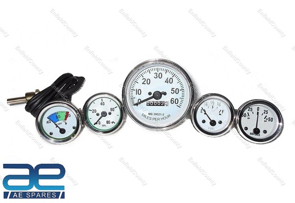 FüR Willys MB Jeeps Ford Gpw CJ Tacho Temperatur ÖL Benzin Amp StäRken + Face-image