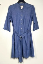 MARC BY MARC JACOBS Denim SHIRTDRESS WITH BELT 3/4 Sleeve Sz S