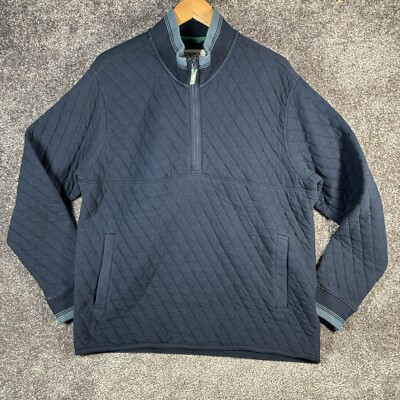 Wellen Sweater Mens XL Quilted Jersey Quarter Zip Sweatshirt