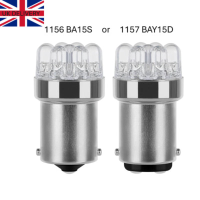 1156/1157 BA15S BAY15D Reverse Led White P21W/P21YW Indicator Brake Light Bulbs