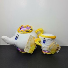 Peluche bambola Disney Park Store La Bella e la Bestia Mrs Potts and Chip tazza da tè