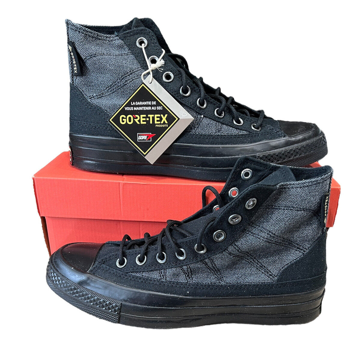 NEW! Converse Chuck 70 High Gore Tex 'Triple Black' Men's 7 NEW! Converse Chuck 70 High Gore Tex 'Triple Black' Men's 7