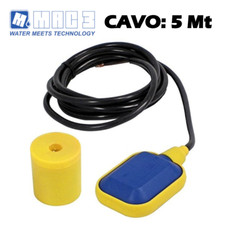 Interruttore galleggiante sommerso con cavo 5 Mt MAC 3 per elettropompa cisterna
